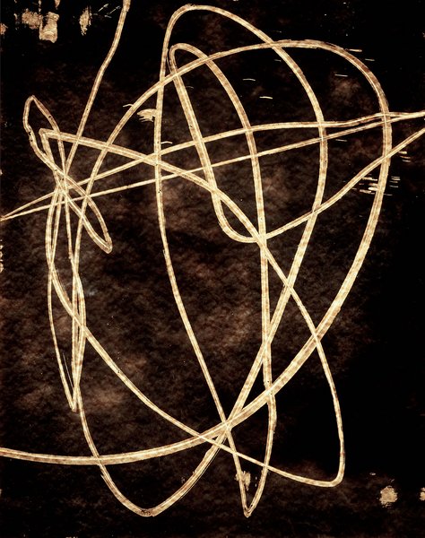 untitled, 1993, drawing on soot covered glass, 17.72 x 15.75 in