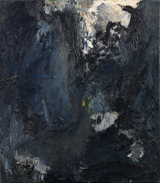 Black valley, 1983, oil on fabric, 29.52 x 25.59 in