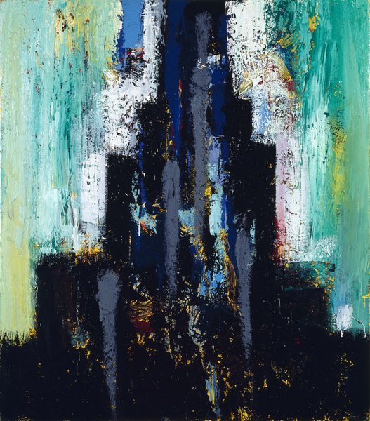 Tower to Babel, 1986, oil on canvas, 62.99 x 55.11 in