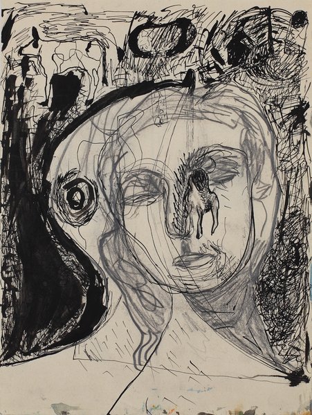 untitled, 1985, mixed media on paper, 12.40 x 9.33 in