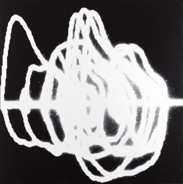 Spirogramm aus der Serie Inspiration, 1992, Foto auf Holz, 120 x 120 cm