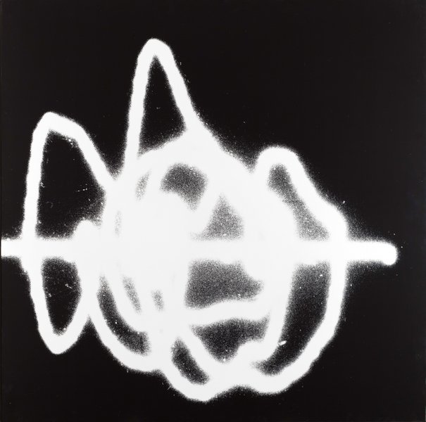 Spirogramm aus der Serie Inspiration, 1992, Foto auf Holz, 120 x 120 cm