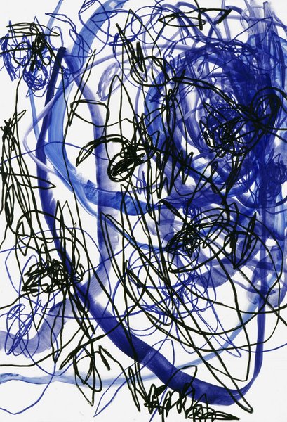 untitled, 2006, lacquer, oil on aluminum, 86.61 x 59.06 in