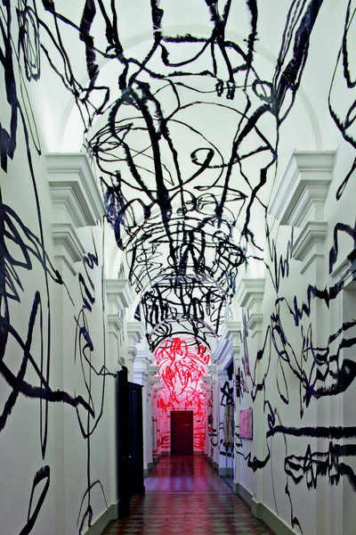 Soleil Noir. Depression and Society, acrylic, Salzburger Kunstverein, Salzburg 2006