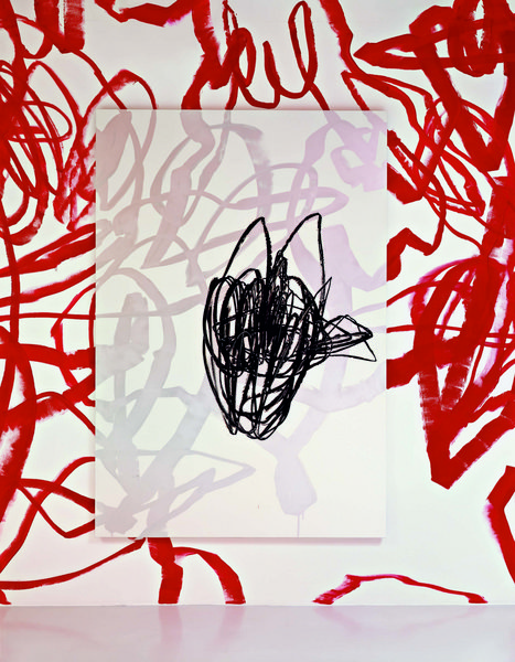 ohne Titel, 2007, Öl, Acryl auf Aluminium, 220 x 150 cm, Galerie Elisabeth & Klaus Thoman, Innsbruck