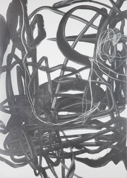 ohne Titel, 2008, Lack auf Aluminium, 150 x 110 cm