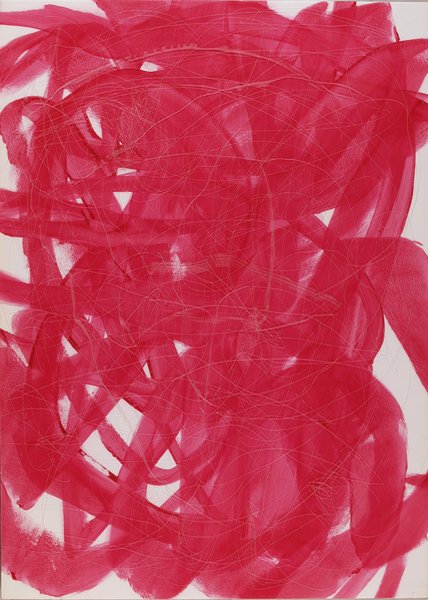 ohne Titel, 2008, Acryl/Plexiglas, Karton, 94 x 66 cm