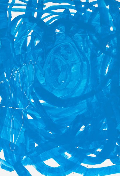 ohne Titel, 2012–2017, Acryllack auf Aluminium, 216 x 150 cm