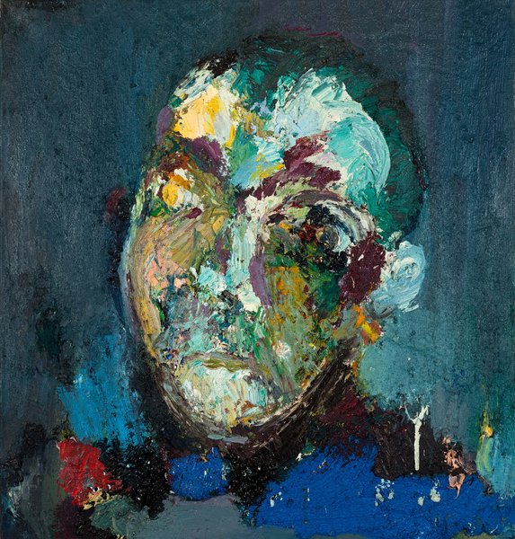 Self-portrait, 1987, oil on canvas, 31.49 x 29.92 in