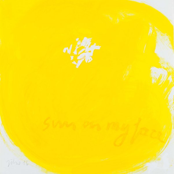 ohne Titel, 2016, Acryl, Öl auf Karton, 69,5 x 69,5 cm