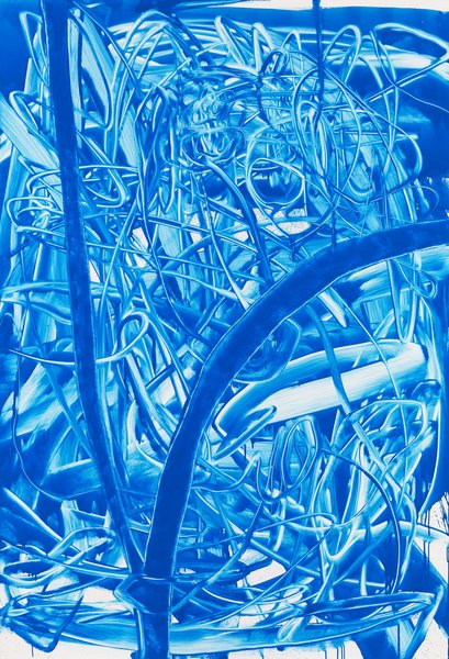ohne Titel, 2016, Acryl, Lack auf Aluminium, 218 x 149 cm