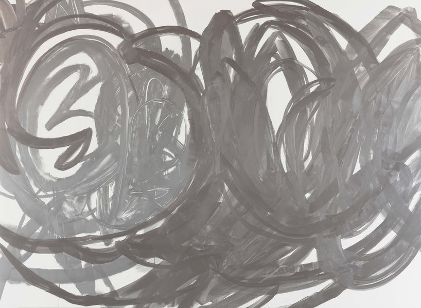 ohne Titel, 2019, Acryl, Lack auf Aluminium, 218 x 299 cm